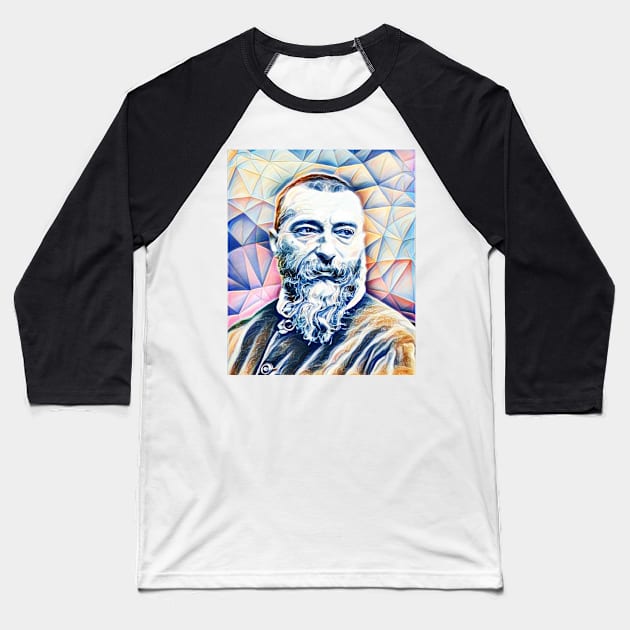 Jean-Baptiste Alphonse Karr Portrait | Jean-Baptiste Alphonse Karr Artwork 12 Baseball T-Shirt by JustLit